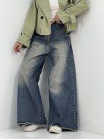 شلوار جین زنانه سوپر بگ آبی سنگشور