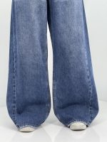 شلوار جین زنانه فول بگ آبی تیره