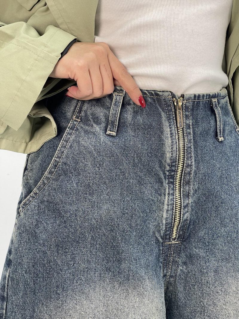 شلوار جین زنانه سوپر بگ آبی سنگشور