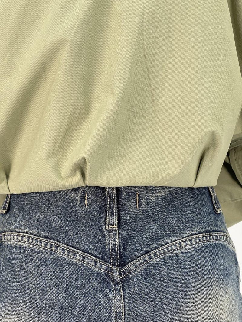 شلوار جین زنانه سوپر بگ آبی سنگشور