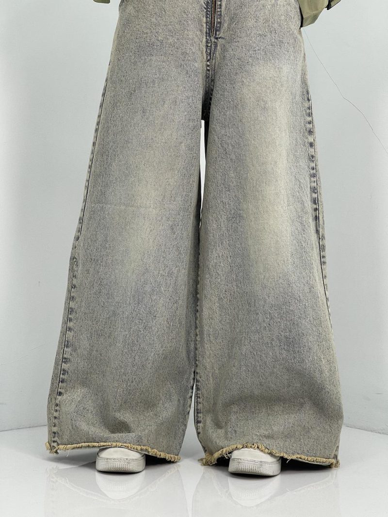 شلوار جین زنانه سوپر بگ کثیف شور