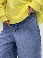 شلوارک جین زنانه سوپر بگ آبی تیره