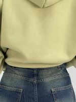 شلوار جین زنانه واید لگ با سنگشور سبز