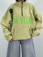 دورس نیم زیپ زنانه سبز