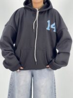 هودی باکسی دخترانه مشکی