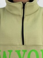 دورس نیم زیپ زنانه سبز