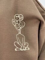 هودی باکسی دخترانه قهوه ای