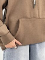 هودی باکسی دخترانه قهوه ای