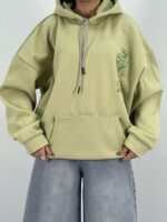 هودی باکسی دخترانه سبز