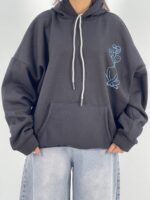 هودی باکسی دخترانه مشکی