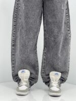 شلوار جین زنانه بالونی کارپنتری طوسی