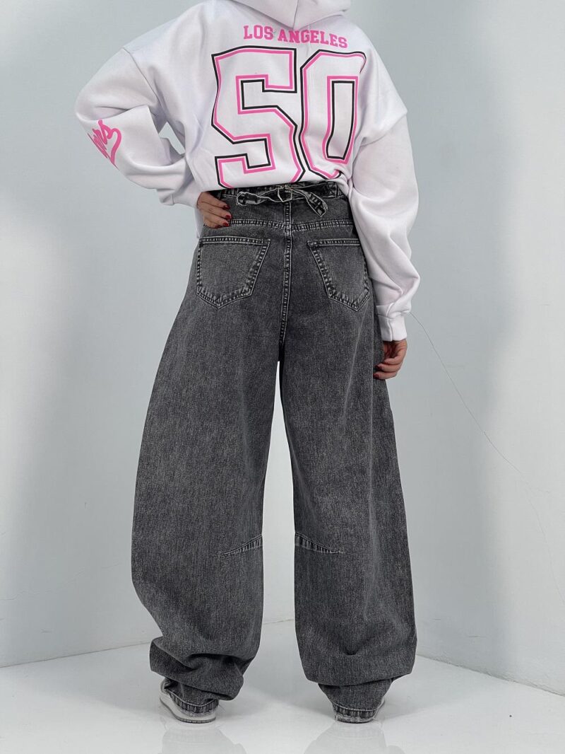 شلوار جین زنانه بالونی کارپنتری طوسی