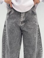 شلوار جین زنانه بالونی کارپنتری طوسی