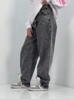 شلوار جین زنانه بالونی کارپنتری طوسی