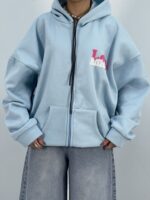 سویشرت باکسی دخترانه آبی