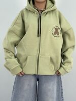 سویشرت باکسی دخترانه سبز