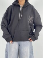 سویشرت باکسی دخترانه مشکی