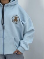 سویشرت باکسی دخترانه آبی