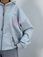 سویشرت دخترانه باکسی آبی