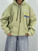 سویشرت باکسی دخترانه سبز