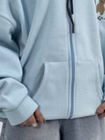 سویشرت باکسی دخترانه آبی