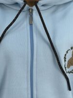 سویشرت باکسی دخترانه آبی