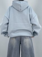 سویشرت دخترانه باکسی آبی