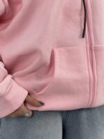 سویشرت باکسی دخترانه صورتی