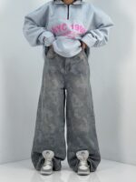 شلوار جین زنانه سوپر بگ طرحدار وارداتی