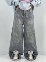 شلوار جین زنانه سوپر بگ طرحدار