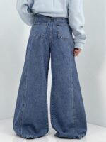 شلوار جین زنانه شافل بگ آبی