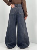 شلوار جین زنانه شافل بگ سرمه ای