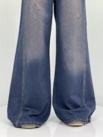 شلوار جین زنانه شافل بگ سرمه ای