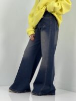 شلوار جین زنانه شافل بگ سرمه ای