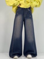 شلوار جین زنانه شافل بگ سرمه ای