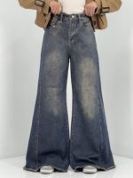 شلوار جین زنانه شافل آبی تیره