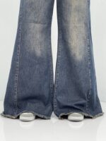 شلوار جین زنانه شافل آبی تیره