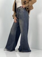 شلوار جین زنانه شافل آبی تیره