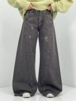 شلوار جین زنانه شافل زغالی