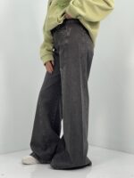 شلوار جین زنانه شافل زغالی