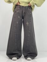 شلوار جین زنانه شافل زغالی