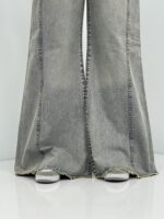 شلوار جین زنانه شافل بگ طوسی