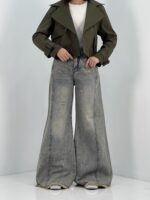 شلوار جین زنانه شافل کثیف شور