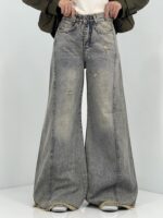 شلوار جین زنانه شافل کثیف شور