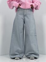 شلوار جین زنانه سوپر بگ آبی یخی