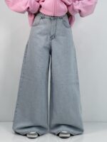 شلوار جین زنانه سوپر بگ آبی یخی