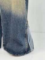 شلوار جین زنانه سوپر بگ سنگشور کرم قهوه ای