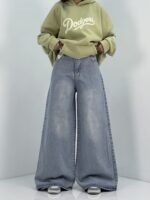 شلوار جین زنانه سوپر بگ آبی روشن