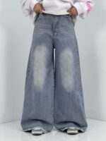 شلوار جین زنانه سوپر بگ آبی روشن سنگشور