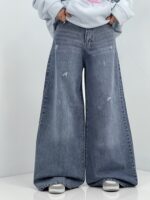شلوار جین زنانه سوپر بگ آبی جدید